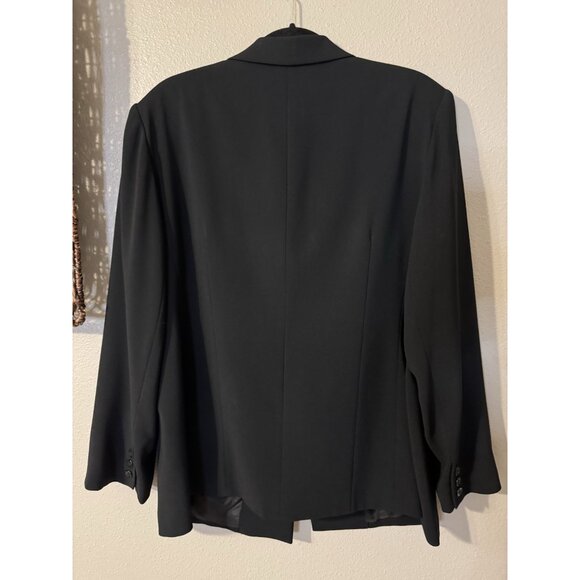 Talbots Suit Jacket Blazer 14W Black Classic 3 Button Tri-Poly - Picture 8 of 11
